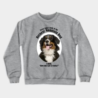 Lucky Bernese Mountain Dog Crewneck Sweatshirt